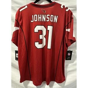 Red Nike NFL Dri Fit Color Rush Arizona Cardinals Jersey Women's 2XL #31 JOHNSON